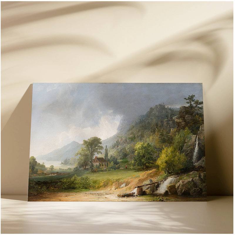 «Passing Shower on a Spring Af après-midi» par Hiroshi Yoshida, reproduction d'art sur toile, estampe numérique sur toile