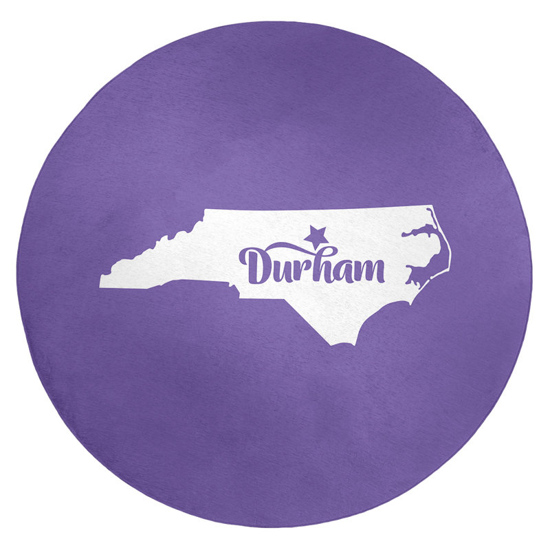 Tapis de poly-chenille durham north caroline, Rond 5 pi