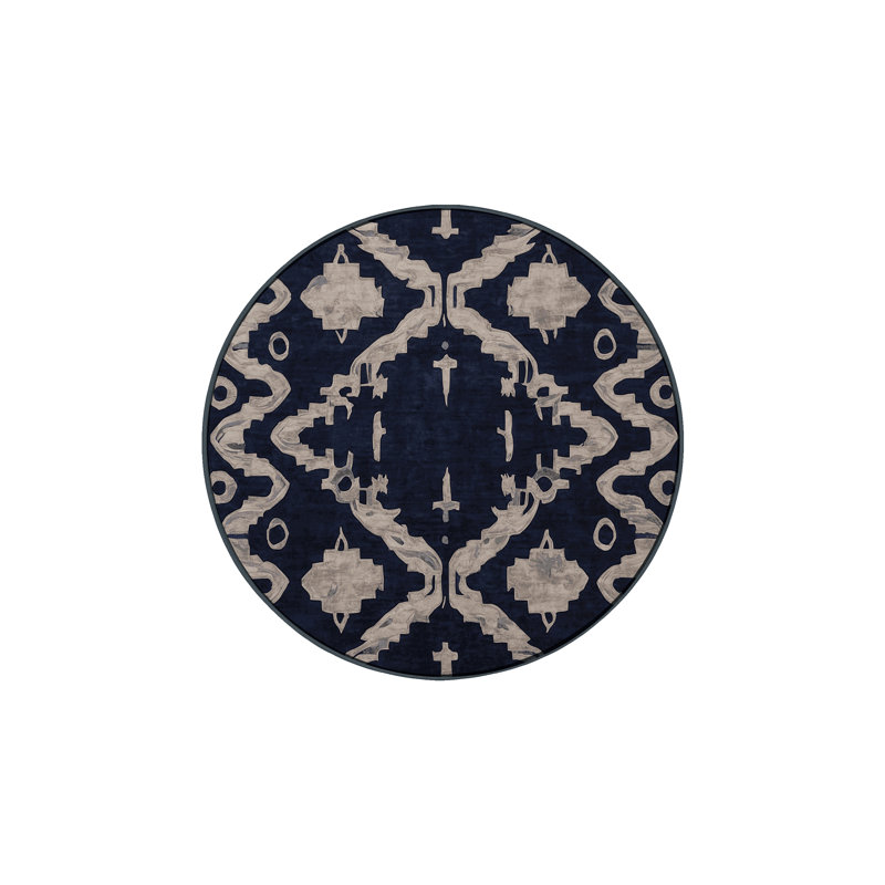 Silky Soft Plush Gray Area Rug, Round 3'
