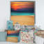 «Vibrant Sunset in Orange, Mauve au-dessus de la plage», impression sur toile-67464556-67464567