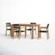 Morones Rectangular Reclaimed Teak 4 Person Indoor Outdoor Dining Set