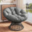 Fauteuil d'appoint pivotant à 360 ° Papasan-1746038680-1746038681