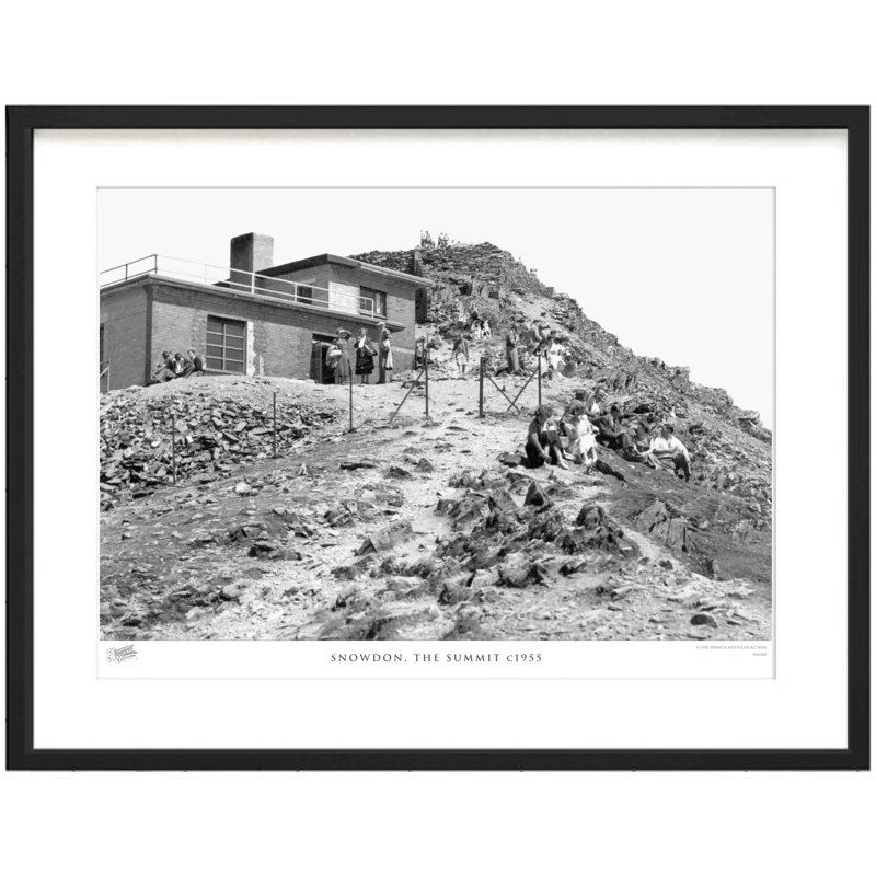 Snowdon, The Summit C1955 by Francis Frith - Single Picture Frame Print, 28cm H x 36cm W x 2.3cm D