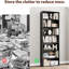 Bibliothèque noire à 7 niveaux à tablettes ouvertes, bibliothèque autoportante pour la maison, le bureau, le salon ou la chambre à coucher