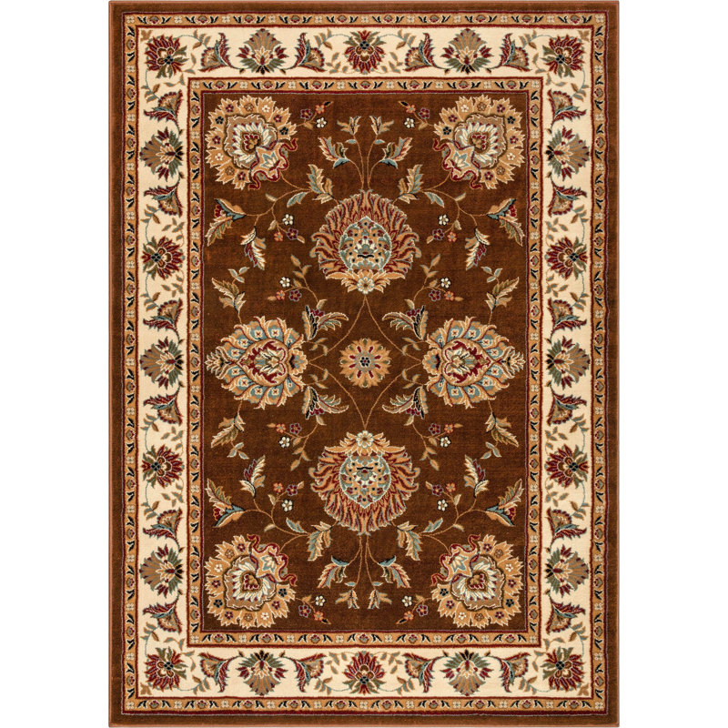 Tapis oriental floral Fiecke, Rectangle 6 pi 7 po x 9 pi 3 po