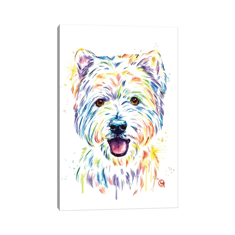 Westie by Lisa Whitehouse - Wrapped Canvas Painting, 66.04 cm H x 45.72 cm W