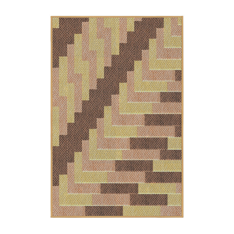 Tapis géométrique beige, Rectangle 5 pi x 8 pi
