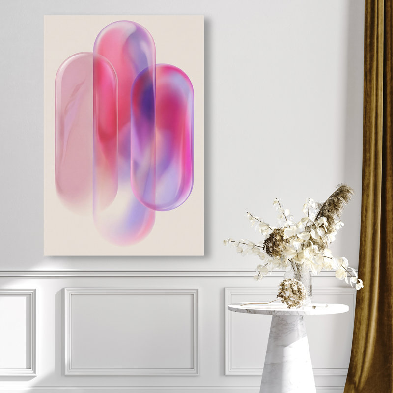 Pink Topaz Gradient Print by Oliver Gal, 54"H x 36"W, Gallery Wrapped