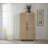 American Heritage Port Royal Bar Cabinet with Wine Rack, Stemware Storage, and Granite Worktop, White Oak Finish