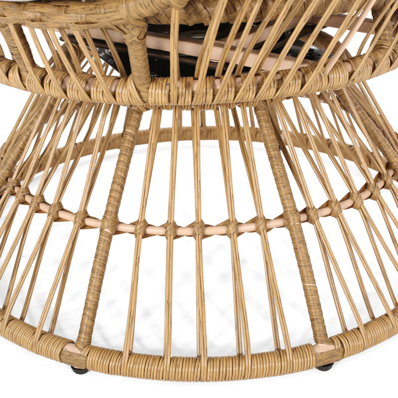 FAUTEUIL PIVOTANT RESEDA, Beige, Naturel