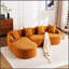 Canapé à compression polyvalent en chenille avec méridienne et coussins pour la maison, alliant confort et style-780812945-780812950