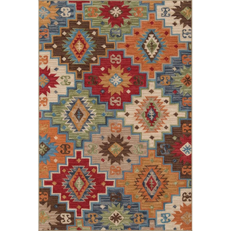 Tapis tissé à motif géométrique Diamond, Rectangle 2 pi 4 po x 4 pi