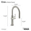 Kohler Crue Single Handle Pull Down Kitchen Faucet with Three-Function Pull Down Sprayer-1791643752