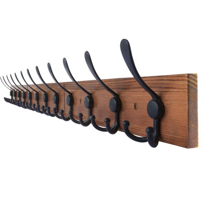 Rustic Wall Mount Coat Rack 47.3''