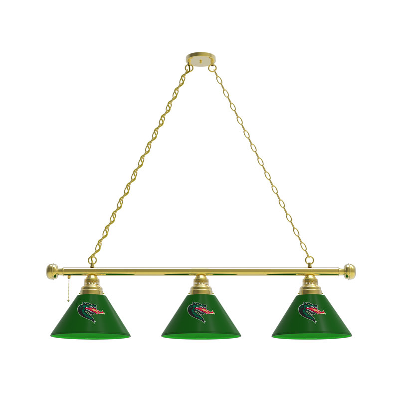 3 - Light Pool Table Lights Pendant, Brass, UAB Blazers