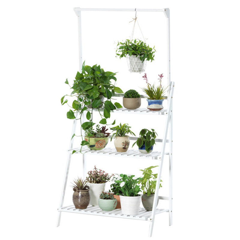 Hunley Plant Stand, H144 x L40 x D70cm, White