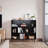WAHEY Bookcase, 10 Cube Open Storage Display Bookshelf With Legs, HOFB013-2040641400-2040641401