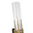 1-Light Wall Sconce With Clear Ribbed Glass
