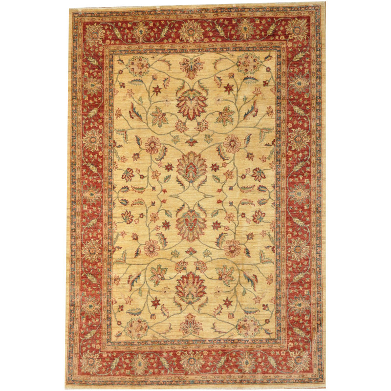 Tapis afghan Oushak en laine noué à la main Ejner