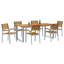 7 Piece Garden Dining Set Metal