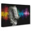 Silver Vocal Microphone In Abstract - Wrapped Canvas-55340322
