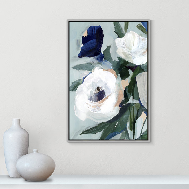 «Eernal Spring I - Floater Frame», reproduction d'art sur toile, Argent, H 37,5 po x l 25,5 po x P 2 po