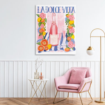 Pink Champagne Picnic Canvas, design by Lori Mosley
