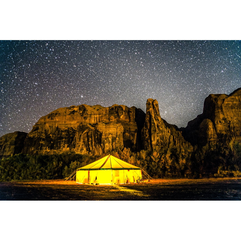Tent And Stars by CampPhoto - Wrapped Canvas Print, 61cm H x 91cm W