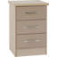 Cascio 3 Drawer Bedside Table-86239668