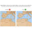 Carte de bassin de la Méditerranée - carte de 12 x 24 pouces de la région méditerranéenne - reproduction d'affiche de la carte de la Méditerranée - 2 formats-56527256