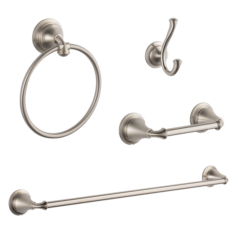 Linden™ 4-Piece Bathroom Hardware Set, Stainless