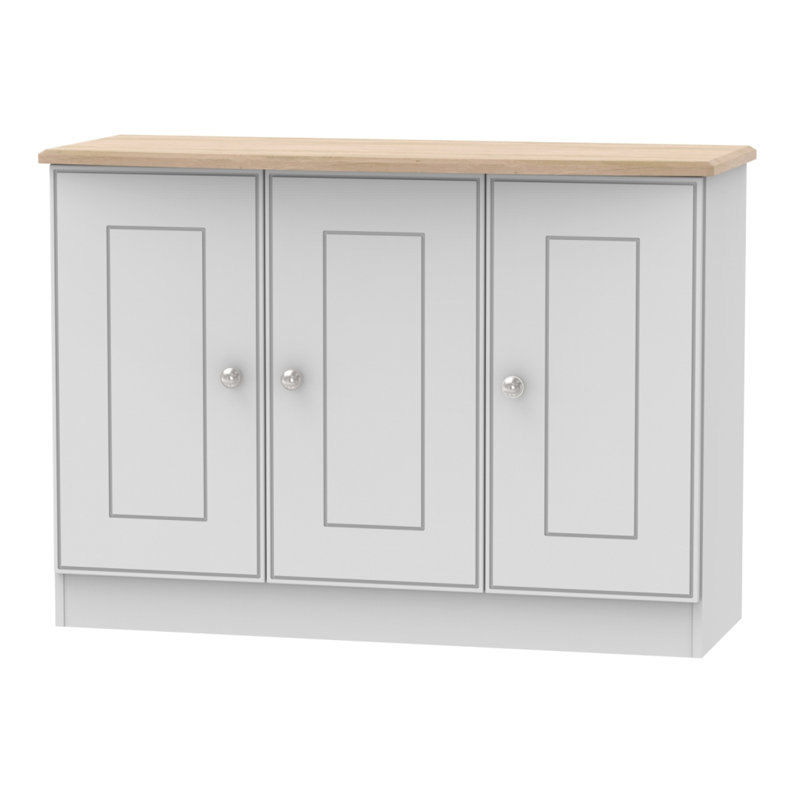 Fully Assembled McVille 79 Cm Wide Sideboard, Grey/Oak