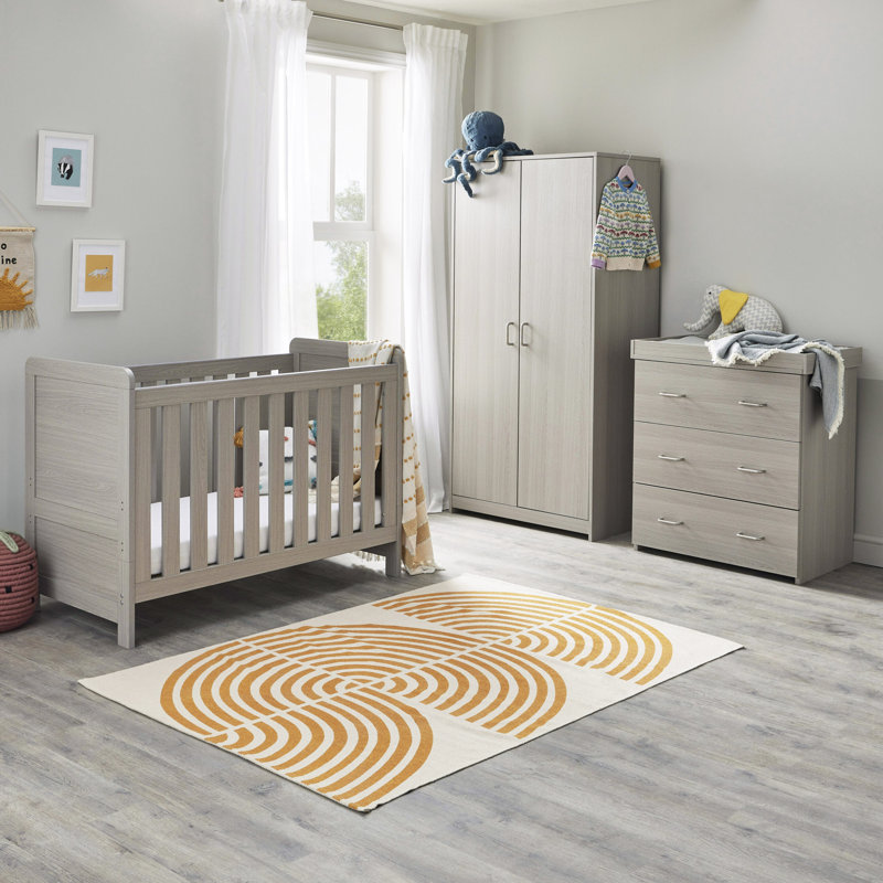 Caro Mini 3-Piece Nursery Furniture Set, Grey Wash