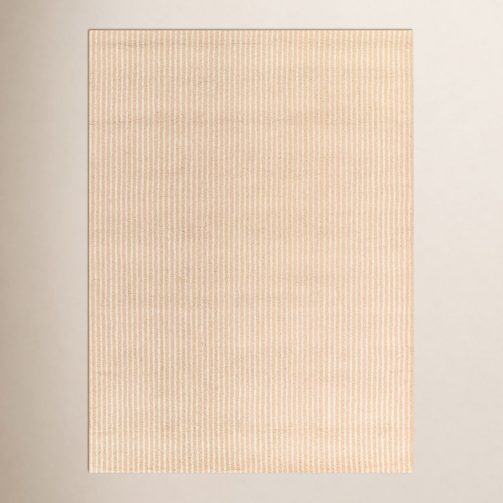 Lola Pink Hand-Tufted Striped Wool Rug, Rectangle 5' x 7'6"
