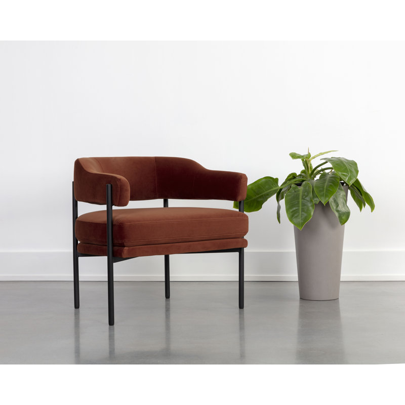 Lounge Chair, Orange Polyester