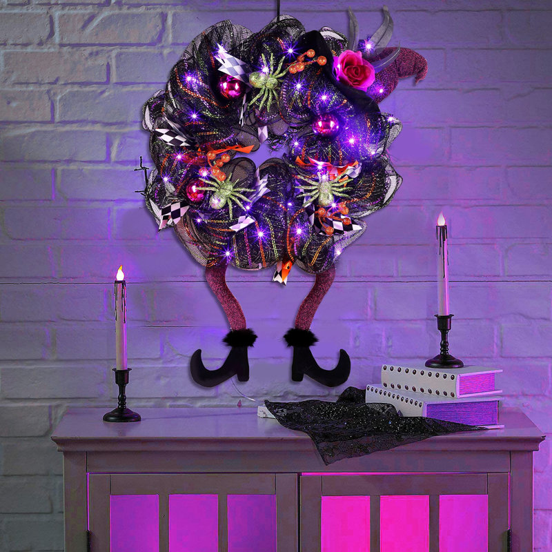 Ensemble de 6 lumières solaires de chemin de citrouille pour décorations d'Halloween en plein air