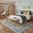 Alinda Savanna Animal Print Machine Washable Blue / Yellow / Beige Indoor Area Rug with Non-Slip Backing-608618532