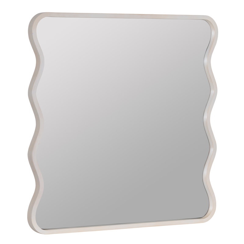 Renette Wavy Solid Wood Beveled Mirror