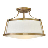 Charlotte 3 - Light 20" Unique/Statement Geometric Semi Flush Mount
