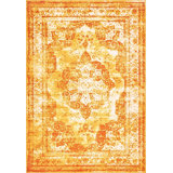 Sandrine Ikat Area Rug in Orange