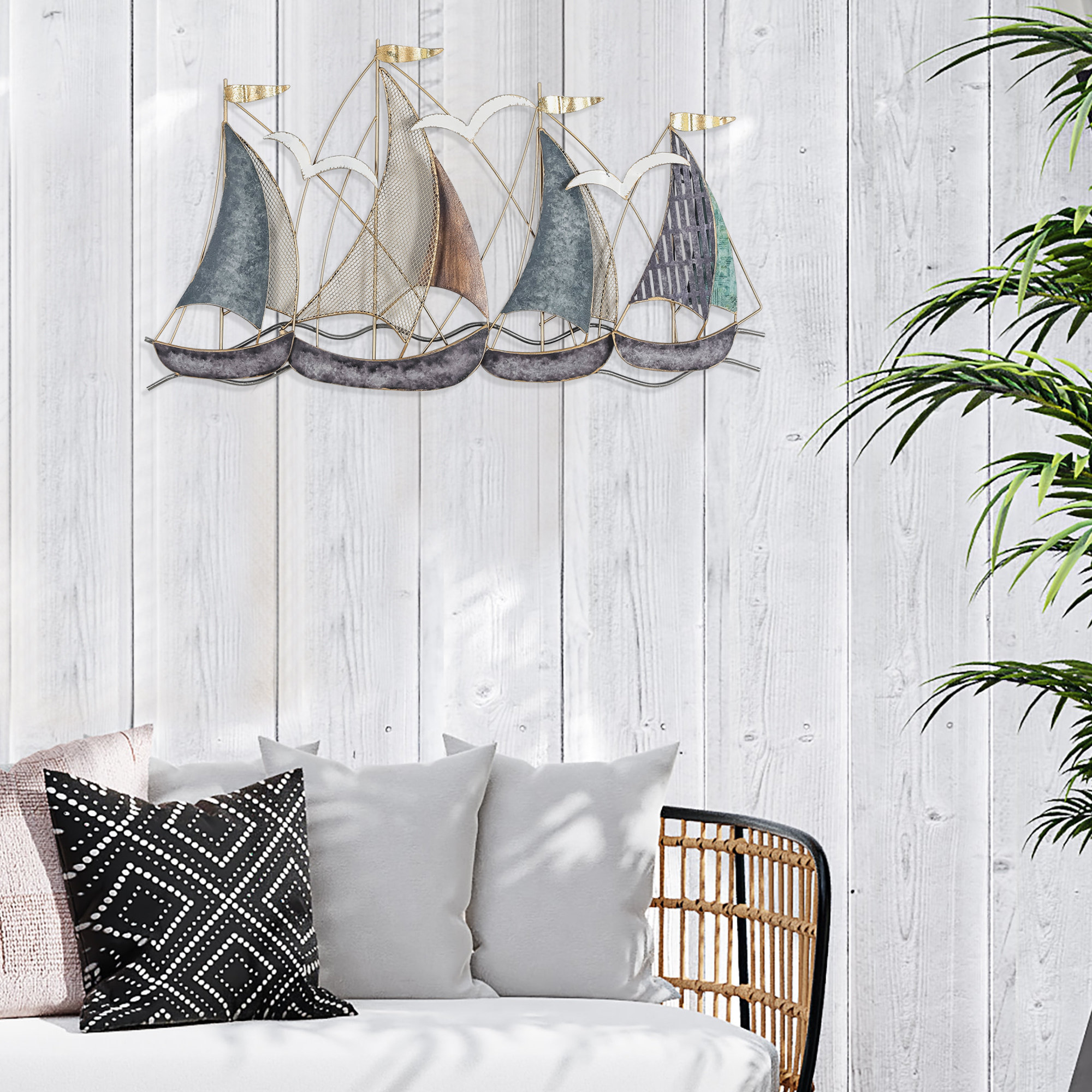 Breakwater Bay 3D Metal Ship Wall Décor & Reviews | Wayfair
