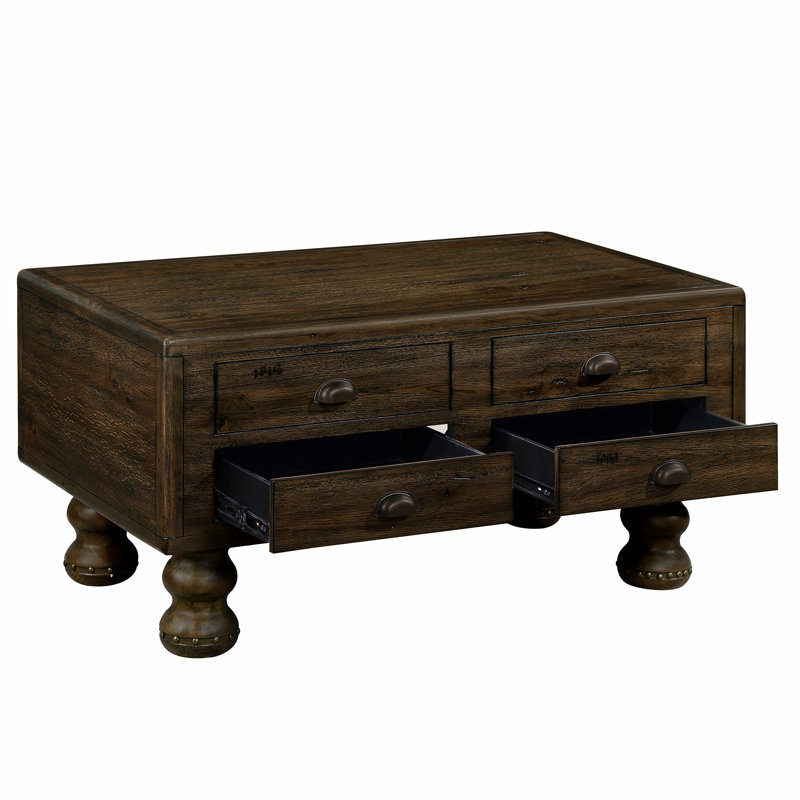 Solid Wood Rectangle Coffee Table, Espresso