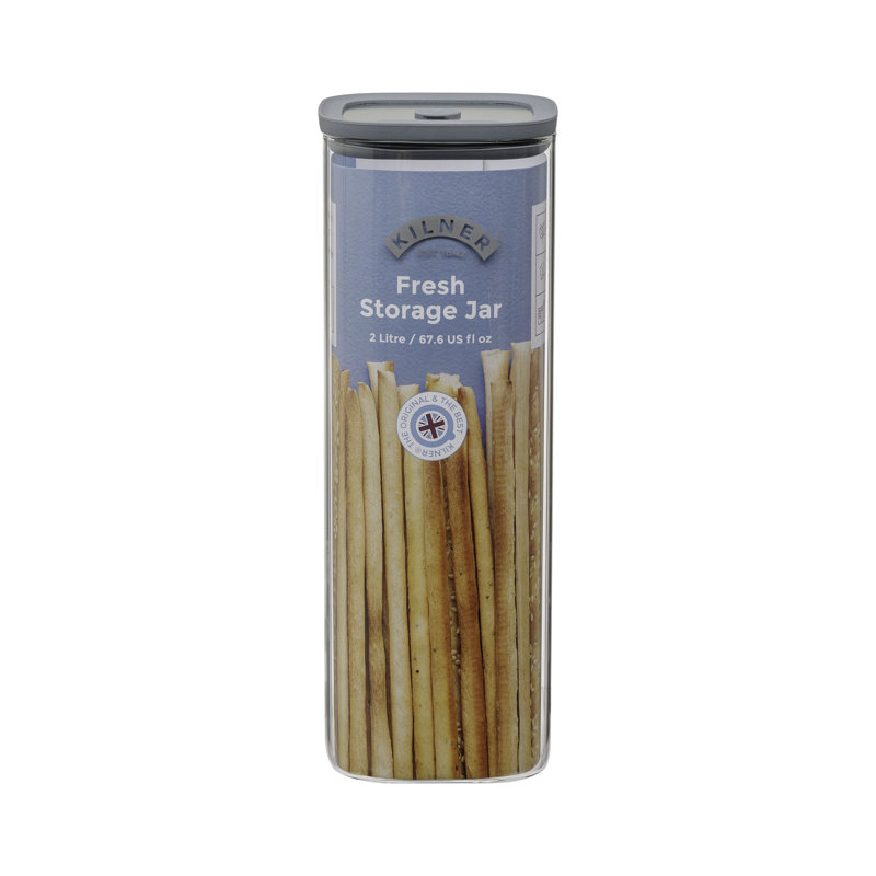 Kilner Fresh Storage Square Jar 2L, 1