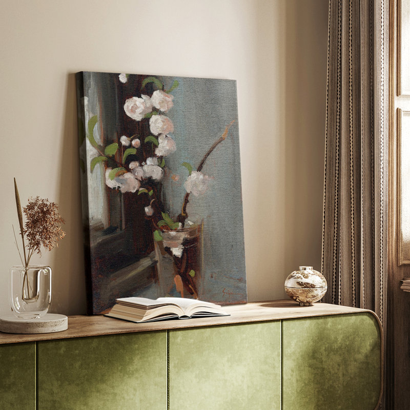 Imprimé floral rétro CCGLXIX - galerie Cavas, H 60 po x l 40 po