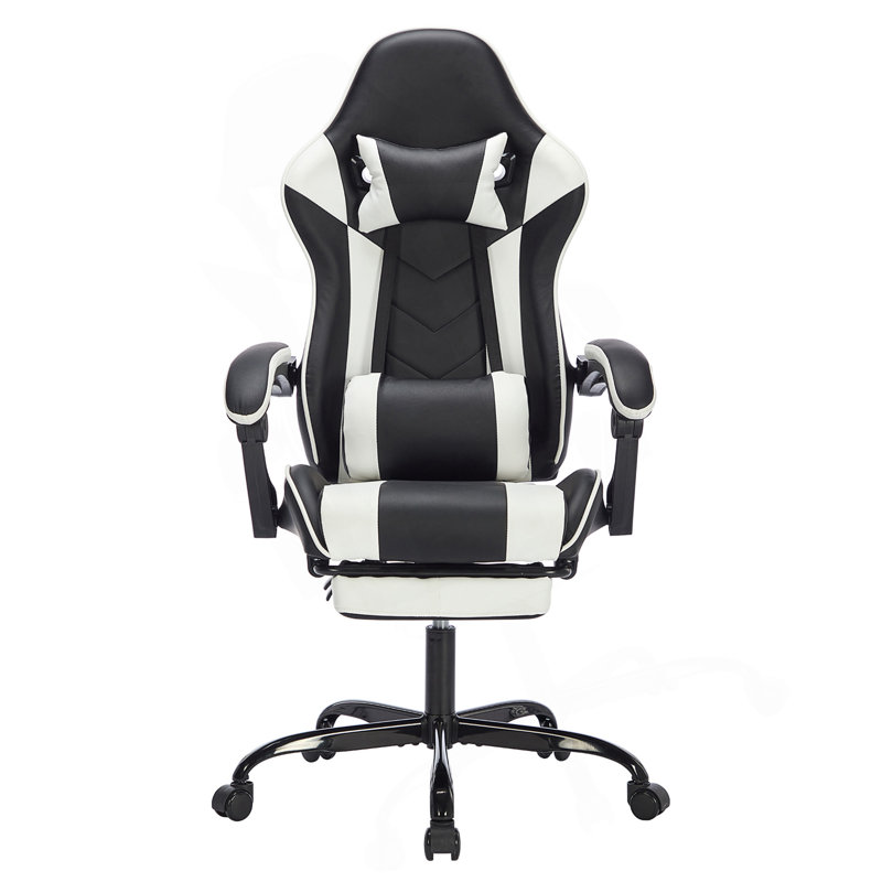 Gaming Chair With Footrest, Ergonomic Computer Chair With Headrest And Lumbar Support, Breathable Material Height Adjustable Video Game Chairs