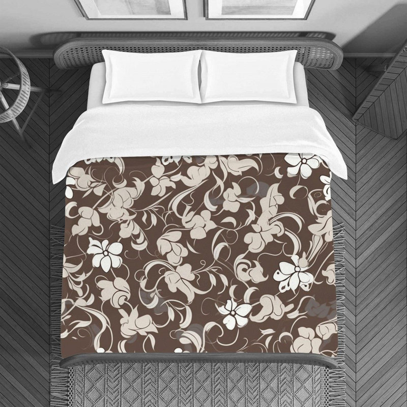 Polyester Floral Duvet Cover, Twin Duvet Cover