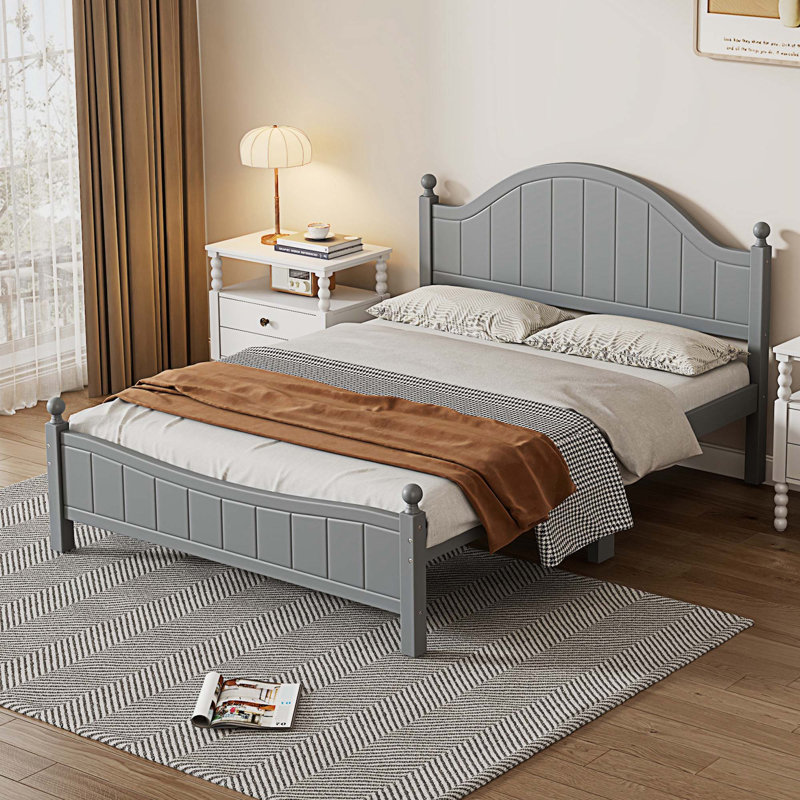 Dunstanburgh Platform Bed, Full, Gray