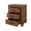 Ensemble de table de chevet rustique en bois massif récupéré à trois tiroirs Rustic