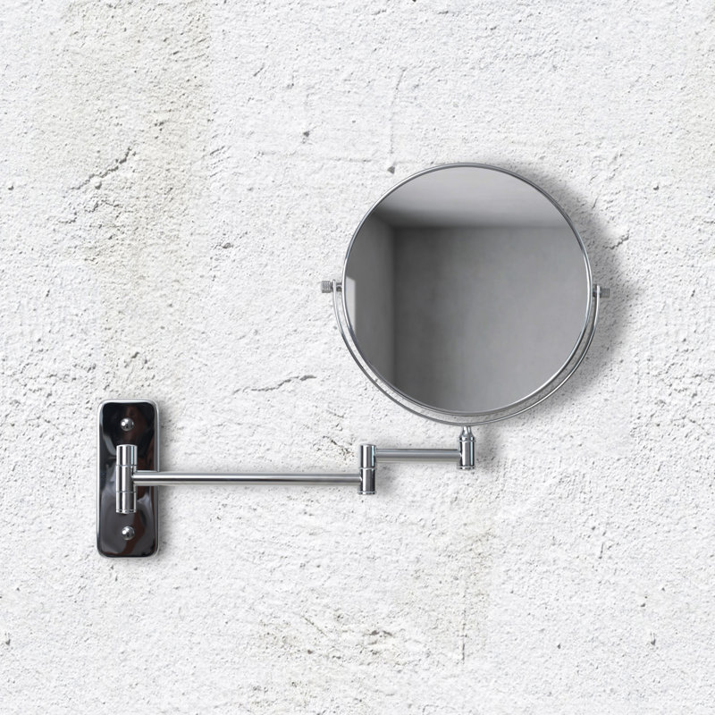Afred Metal Wall Mirror, Chrome, 7