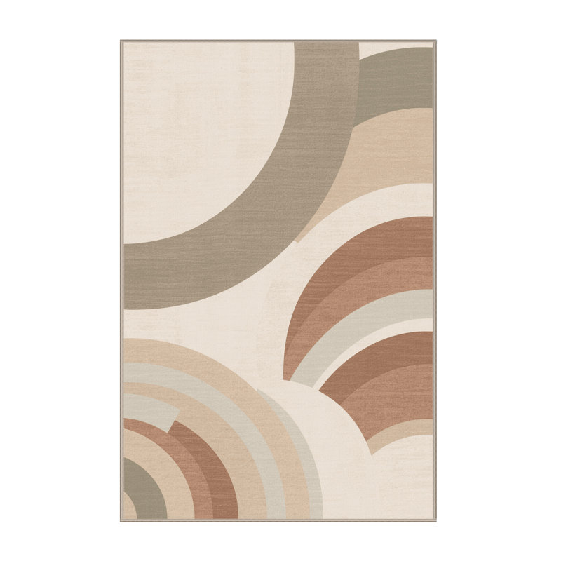 Tapis arc-en-ciel doux et moelleux Kline, 7 x 9